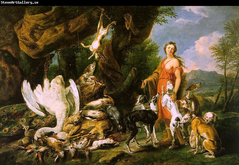  Jan  Fyt Diana with her Hunting Dogs Beside the Kill